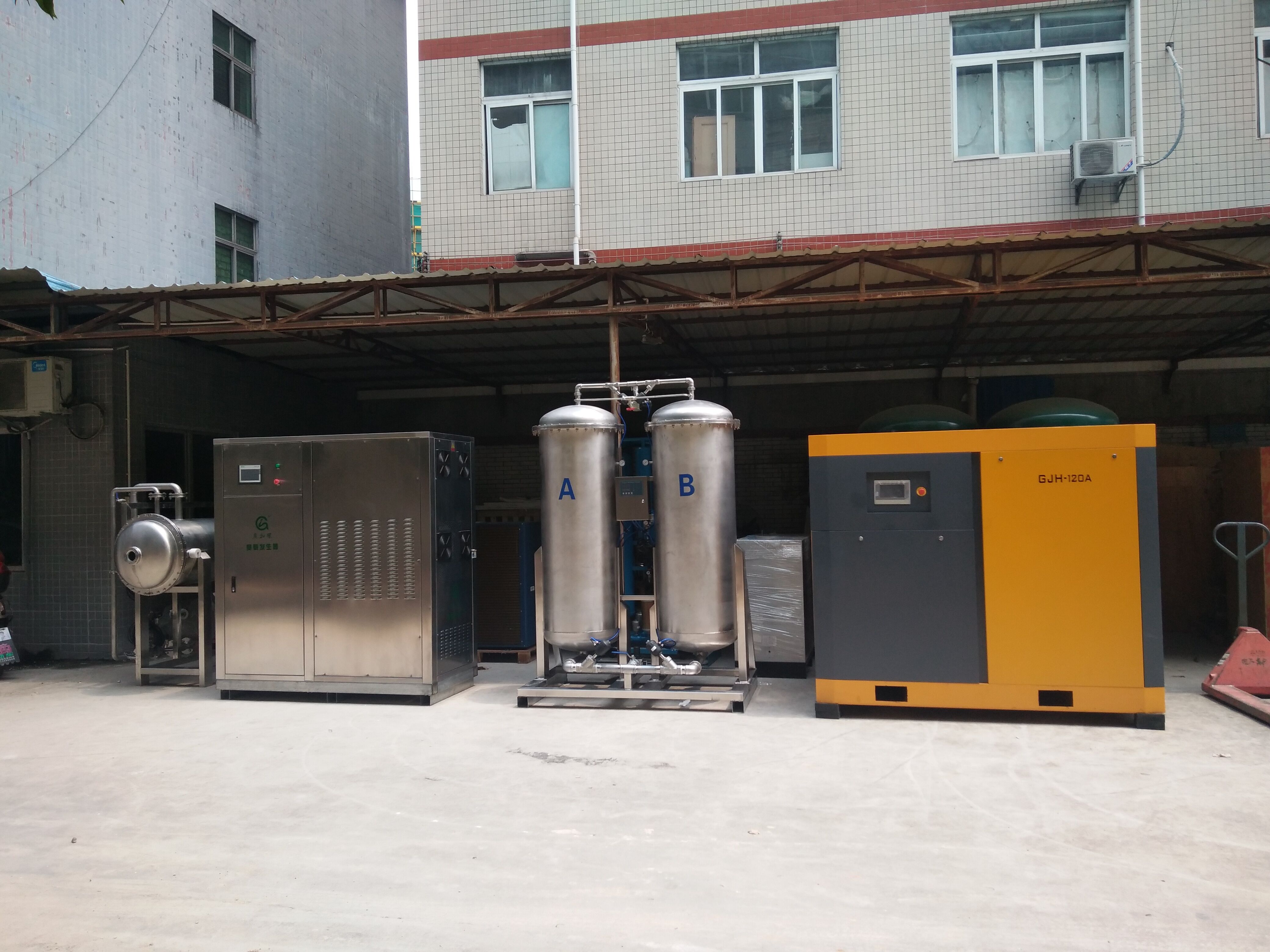 佳環8月份，出貨一套5KG氧氣源臭氧發生器應用于洗滌廢水回水處理